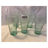 Set a five Coca-Cola glasses