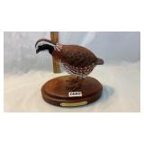 Wooden Bob white quail by David Fields