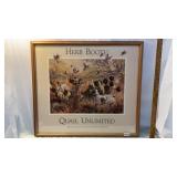 24 1/2 x 27 3/4 Herb Booyh Quail Unlimited by