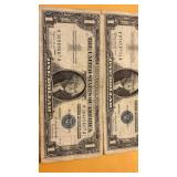 Fiveï¿½1 dollar silver certificates 1957