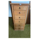Six drawer dresser, 20 inches wide 45 tall 15