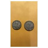 1943 and 1945 walking liberty halves