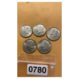 5 half dollars 1969
