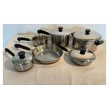 Revere ware  pots and pans set with lids