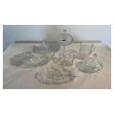 Pressed glass assortment 8 pc