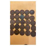 25 Indian head pennies