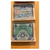 Allied military currency 4 pcs