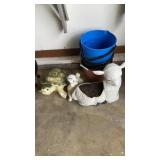 Home garden set with buckets