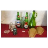 Miscellaneous bottles and glass
