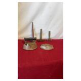 Misc irons, bottle opener, hammers