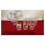 Carafe wine set-six glasses