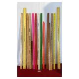 Assorted vintage yard sticks