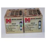 (2) Boxes Hornady Triple Defense Slug. .410