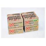 (4) Boxes Hornady Critical Defense 380 Auto