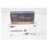 (2) Boxes 9mm Luger. PMC & Federal. 115gr.