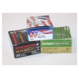 (3) Boxes .45 Auto and 45 Auto+P. 60 rounds