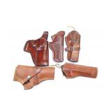 (5) Leather Revolver Holsters. Med/Large Frame