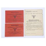 (3) Nazi Reichspost Items - Cards/Booklet