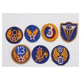 (7) WWII AAF Patches