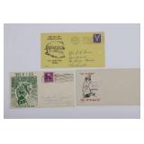 (3) WWII Anti-Hitler Patriotic Postal Covers