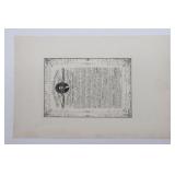 Mini Etching of Emancipation Proclamation