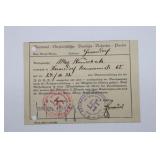 Rare! 1932 NSDAP Membership Card