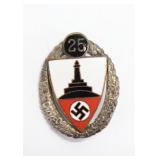 Nazi Veterans Association 25 Year Pin