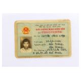 Vintage North Vietnamese ID Card