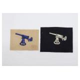(2) Circa 1900 USMC Gun Pointer Patches