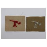 (2) Circa 1900 USMC Gun Pointer Patches