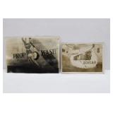 (2) WWII U.S. AAF Plane Nose-Art Photos