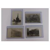(4) WWI Artillery Photo Postcards
