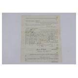 1863 Civil War Warrant Document