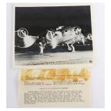 1941 "Flying Fortress" Aiplane Press Photo