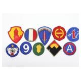 Lot (10) WWII U.S. Army Patches