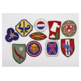 Lot (10) WWII U.S. Army Patches