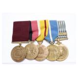 Korean War USN 5 Medal Group
