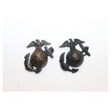 WWI and WWII USMC Hat Visor Emblems