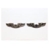(2) WWII Sterling USAAF Observer Wings