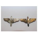 (2) WWII Sterling USAAC Sweetheart Pins