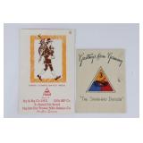 (2) WWII Occupation 3rd Division Cards