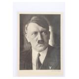 Nazi Adolf Hitler B&W Postcard