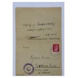 Oranienburg Concentration Camp Letter