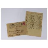Letter -  Litzmannstadt to KZ Neuengamme