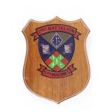 Vintage 2nd Bn 5th Marines Wood Plaque