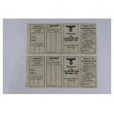 (2) WWII Nazi Factory Work Sheets