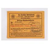 Nazi DAF/KdF Membership Card