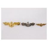 Lot (3) Vintage U.S. Military Wings