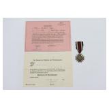 1935 Hindenburg Cross & Award Document