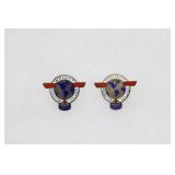 (2) WWII Wright Aircraft Prod. Soldier Pins